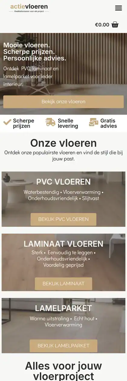 Actievloeren on a phone