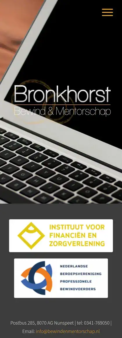 Bronkhorst Bewind & Mentorschap on a phone