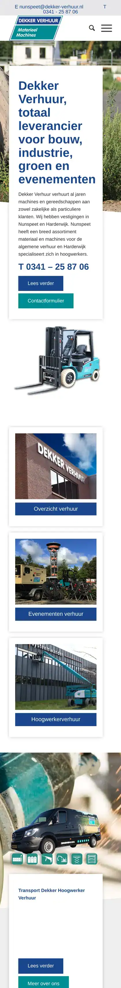 Dekker Verhuur on a phone