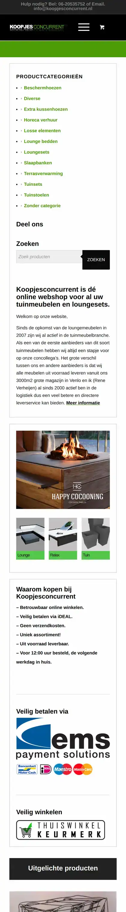 Koopjes Concurrent on a phone