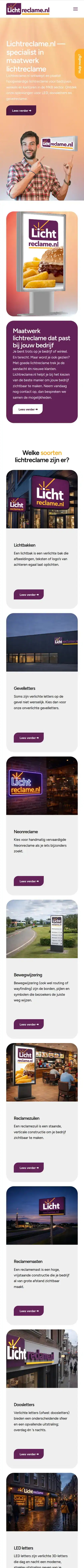 Lichtreclame.nl on a phone