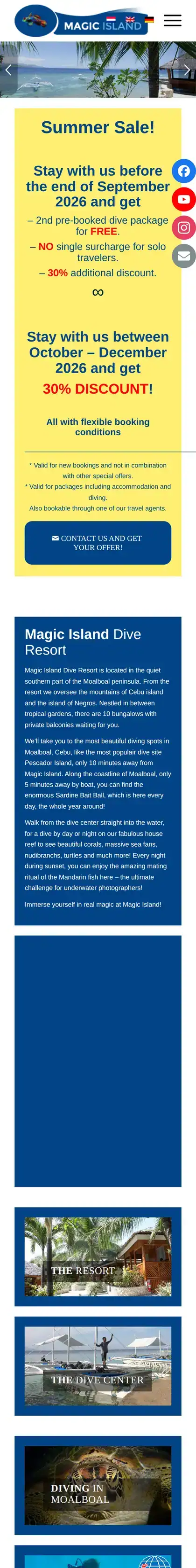 Magic Island Resort on a phone