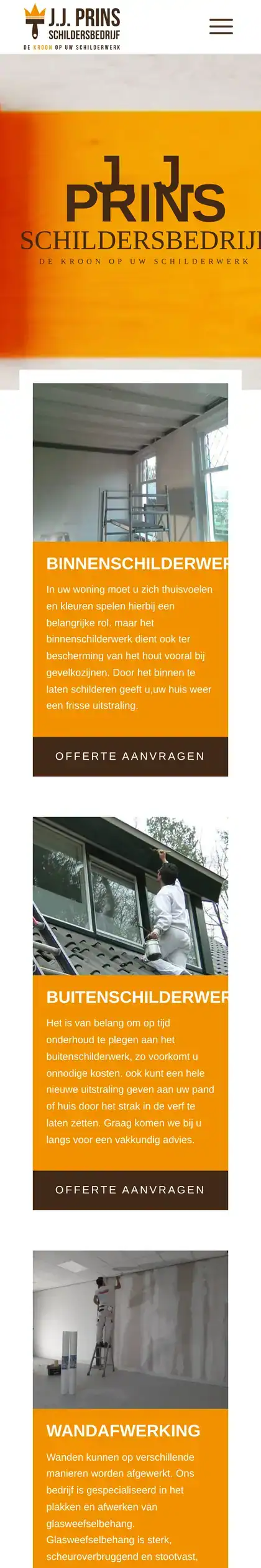 Prins Schildersbedrijf on a phone