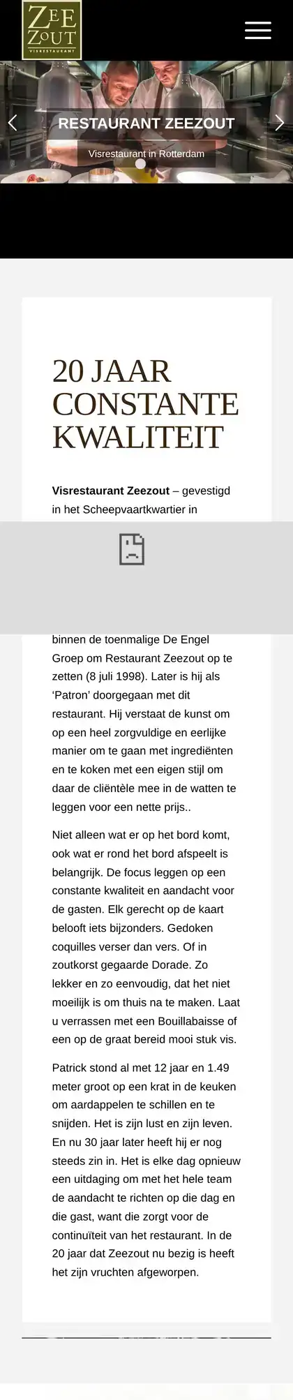 Restaurant Zeezout on a phone