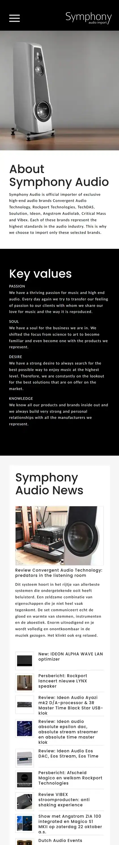 Symphony Audio Import on a phone