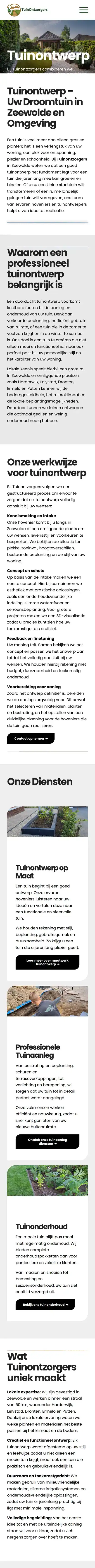 Tuinontzorgers on a phone